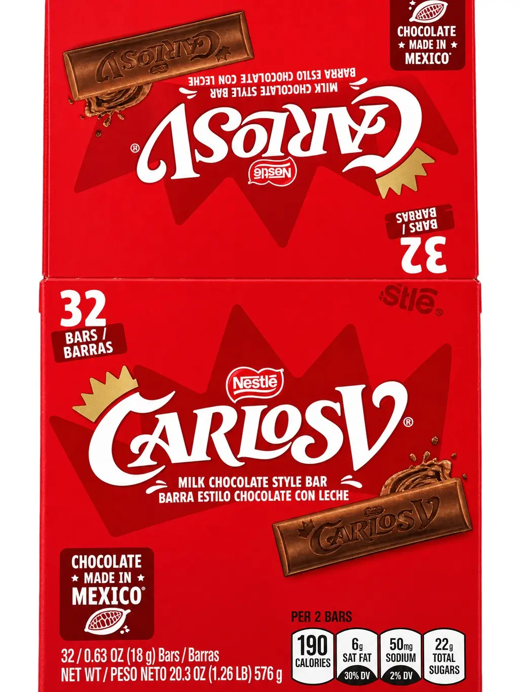 Nestle Carlos V Paper Candy Snack Pack - 32 Count, 0.63oz Each