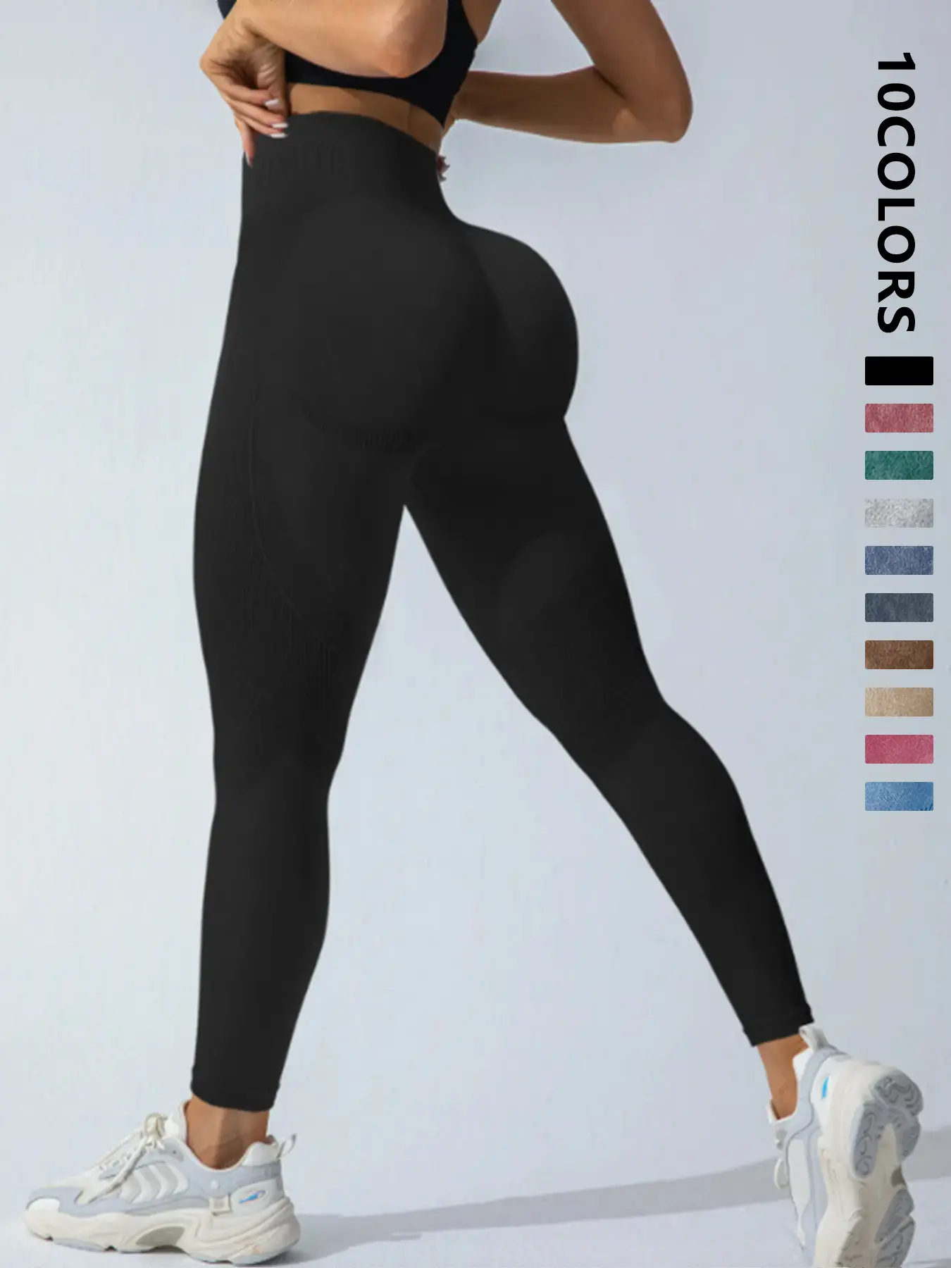 Betto  Women's Solid High Waist Sports Leggings, Sporty High Stretch Leggings, Ladies Sportswear, Workout Leggings, Gym Clothing,Leggings for Women Fitness Pants