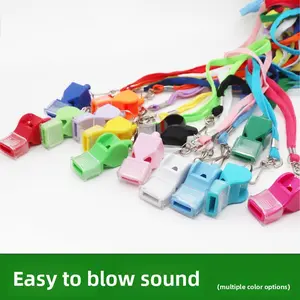 High-frequency non-nuclear whistle for rescue and emergency use in outdoor activities. Basketball, volleyball and football game referee whistle. Plastic whistle.