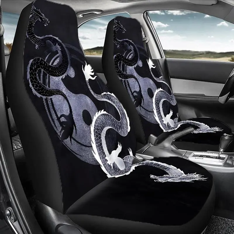 Dragon Pattern Car Seat Cover, Durable Polyester Car Seat Protector, Universal Car Interior Accessories for Front & Rear Seats, Automotive Seat Covers, Auto Seat Protectors