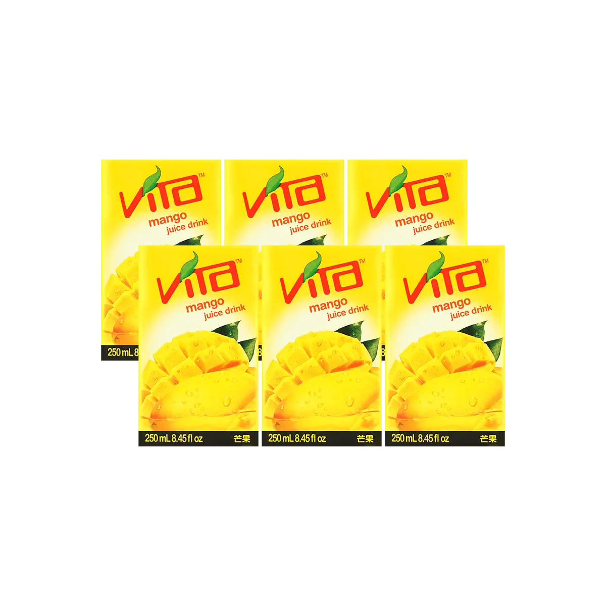 VITASOY Vita Hong Kong Mango Juice Drink, 250ml Boxes (6-Pack) - Refreshing Tropical Flavor, Perfect for On-the-Go