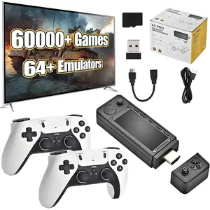 X9 Pro 4K Retro Game Stick (128G) – 60000+ Classic Games & 64+ Emulators | 2.4G Wireless Controllers – The Hottest New TV Gaming Console for Retro Fans