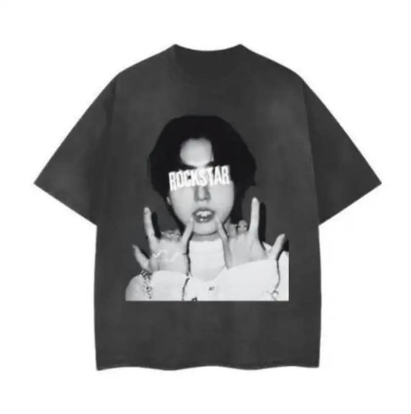 Front Print Han Jisung Rockstar Graphic Tee, StrayTshirt Shortsleeve Casual Tshirt, Sweatshirt, Hoodie T999