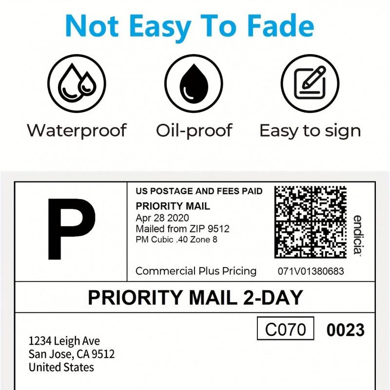 350/500pcss/Roll, 4"x6" Direct Thermal Shipping Label Compatible With Rollo, Brother, Zebra And Most Thermal Printer Perforated Postage Label Paper For MUNBYN, DYMO, JADENS