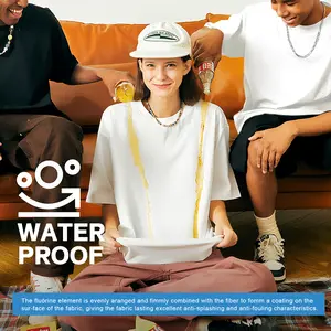 [summer] Repellant T-shirts WaterProof T shirt Water and Stain Resistance and Wrinkle-free Stainless  Women's and  Men's Fashion Prevent Stains Drink Spill Sauce Food Casual Wear