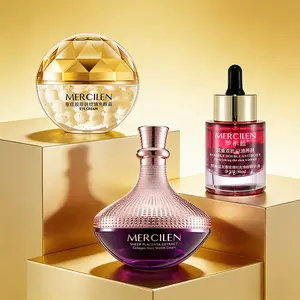 Mercilen Collagen Moisturizing Face Cream 50g, Rose Essence Oil 30ML, Collagen Eye Cream 40g, Daily Facial Skincare Set, Anti-Wrinkle, Anti Aging Set