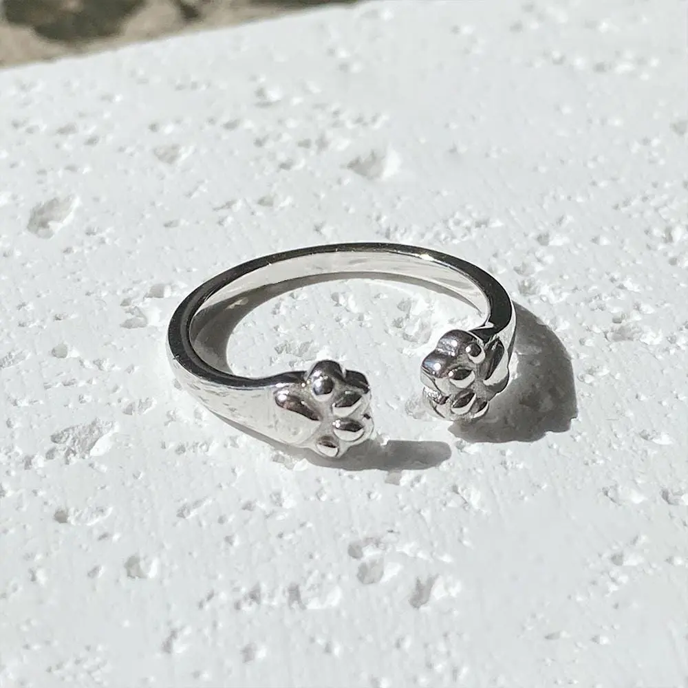 modmints Paw Hug Artificial Gemstone Ring - Customizable, Adjustable Rings, Companionship Symbol, Ideal for Pet Lovers,summerwins