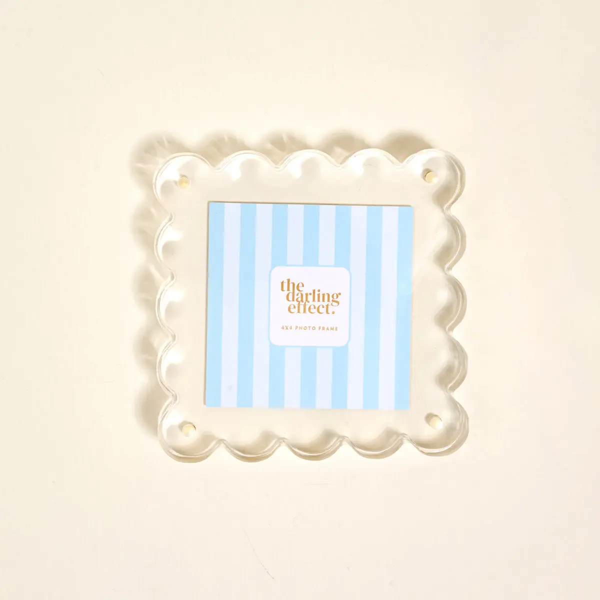 Acrylic Picture Frame, Square Scalloped Design, Modern Frames for Photo Display, Home Decoration & Room Decor, Displaying