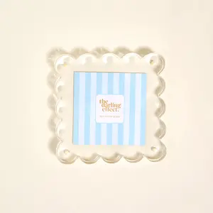 Clear Square Scalloped Acrylic Frame