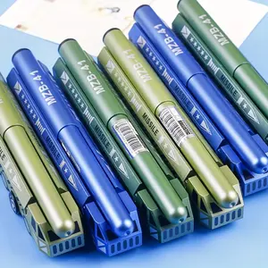 1pc creative missile shaped gel pen, signature pen simulating weapon shape, student holiday gift, office stationery, suitable for school opening and graduation season