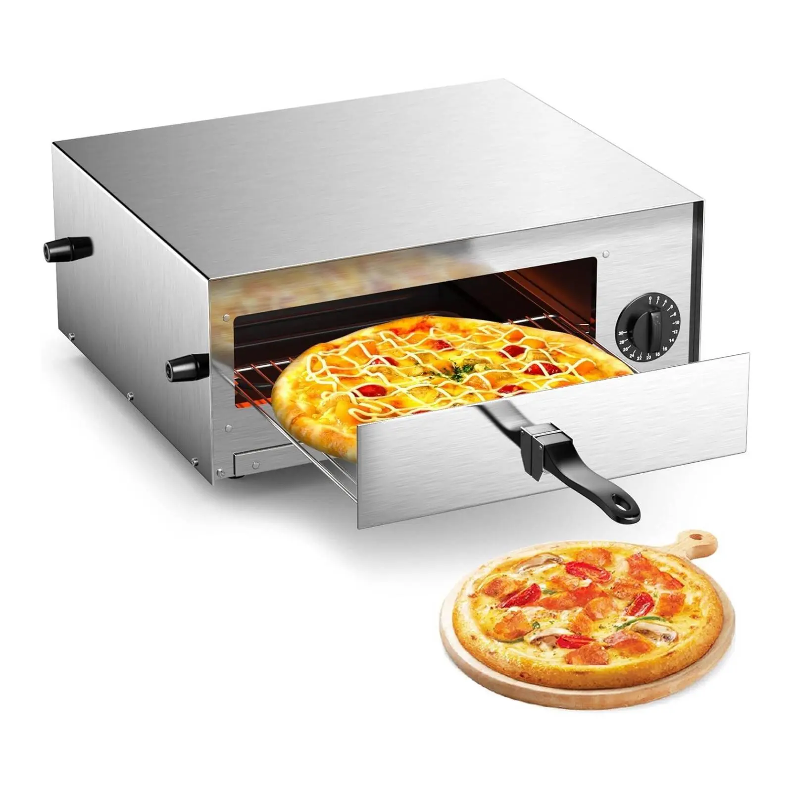 Electric Pizza Oven Stainless Steel Pizza Baker for Kitchen Commercial Use, Snack Oven Electric Pizza Oven Stainless Steel Pizza Baker for Kitchen Commercial Use, Snack Oven