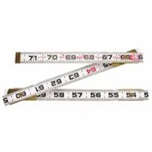 Apex Lufkin 182-966n Red End Two Way Ruler- 0.63 in. x 6 Ft- Wood- Red-White