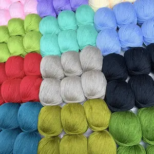 6 Balls/300g Luxury Silk Blend Yarn Set, Suitable for Sweaters, Children's Blankets and Scarves Projects, Various Colors Beige, White, Red, Black - High Quality Fiber, Suitable for Crochet and Crafts