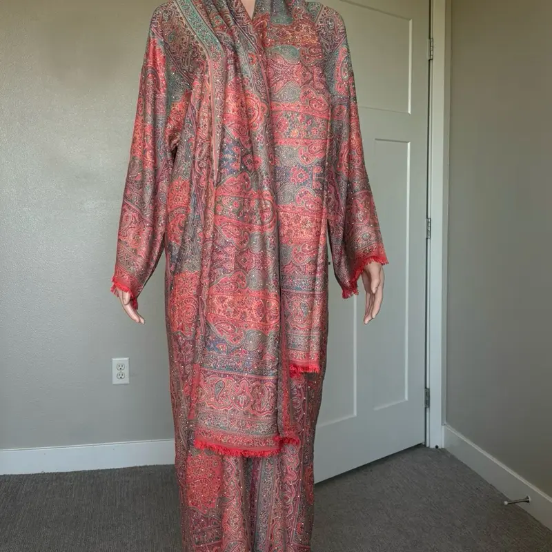 Women's 2-Piece Pashmina Abaya, Elegant Full-Coverage Islamic Clothing for Daily Wear