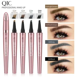 4-Prong Micro-Fork Eyebrow Pencil, Waterproof Smudge-Proof Long-Lasting, Ultra-Fine Tip Creates Natural Hair-Like Strokes, Light Buildable Pigment For Soft Natural Brows, Beginner Friendly Makeup Tool For Daily Use And On-The-Go Touch Ups.