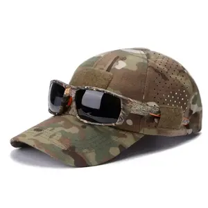 1/2 pcs New Men’s Camouflage Baseball Cap, Breathable Sun Protection Hat for Outdoor Sports, Hunting, Hiking, Camping, Beach, and Fishing