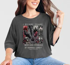 Edgar Allen Poe Shirt Comfort Colors Dark Academia Shirt Bookish shirt Literary shirt English Teacher Shir