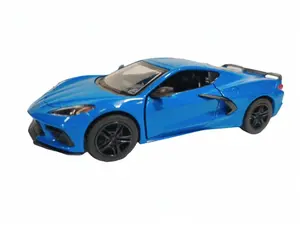 KINSMART 2021 Corvette, 1:36 Scale Die Cast Metal & Plastic Model, 5'' Length, Openable Doors & Pull Back Action