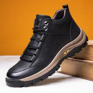 Men's Outdoor Casual Shoes High-top Thick-soled Non-slip Wear-resistant Trendy Sports Hiking Shoes men shoes shoes to get