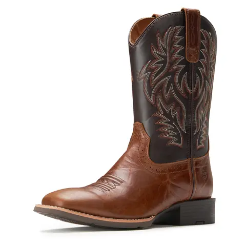 Cowboy Boots For Men - Mens Sport Wide Square Toe Western Boot,Oil/Slip Resistant,Durable Fashionable Classic Pull on 10 Inch Wellington Boots - Soft Toe