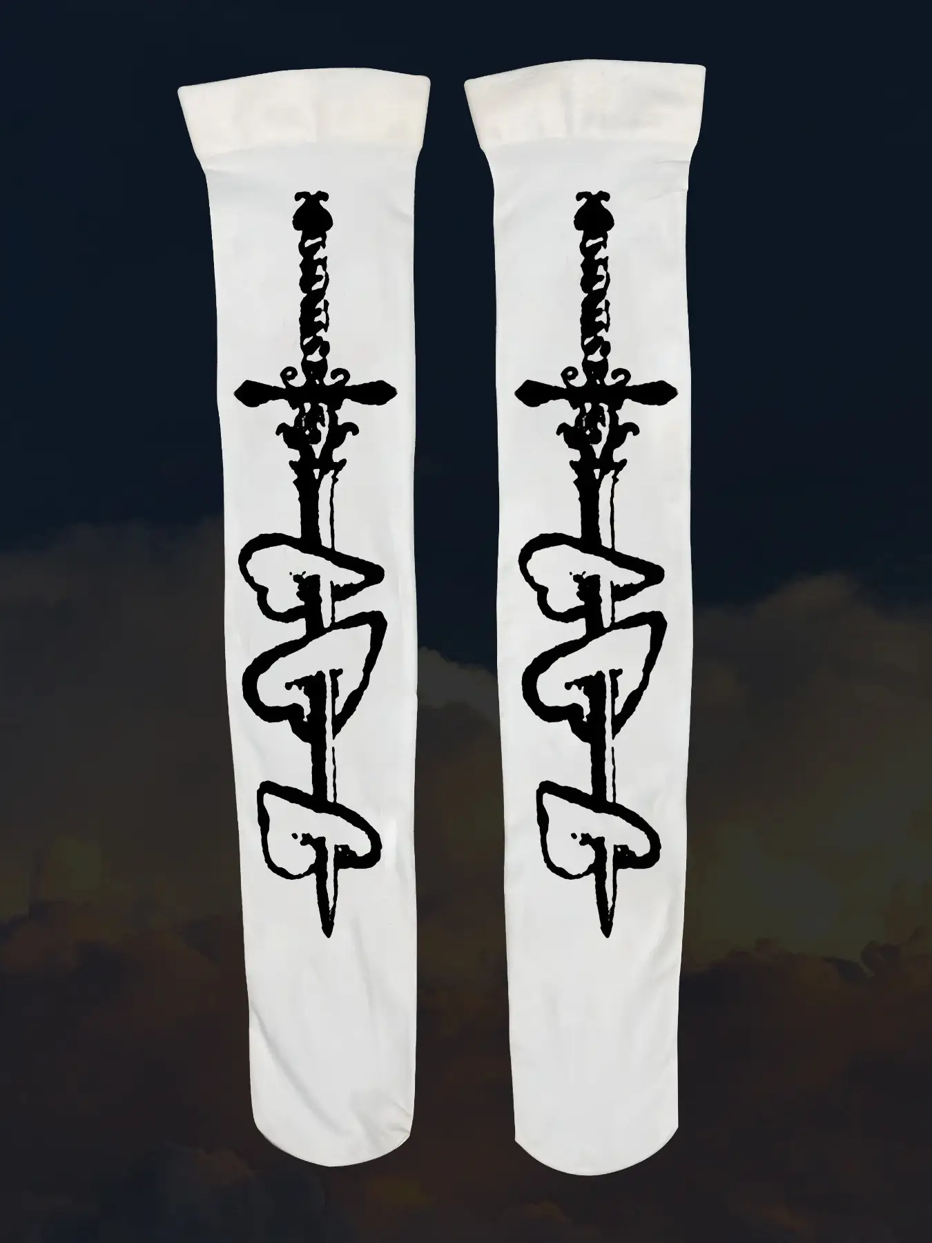 Y2K Style Emoji Pattern over Knee Socks, Cute and Trendy Must-Have Women's Fashion Accessories, Perfect for