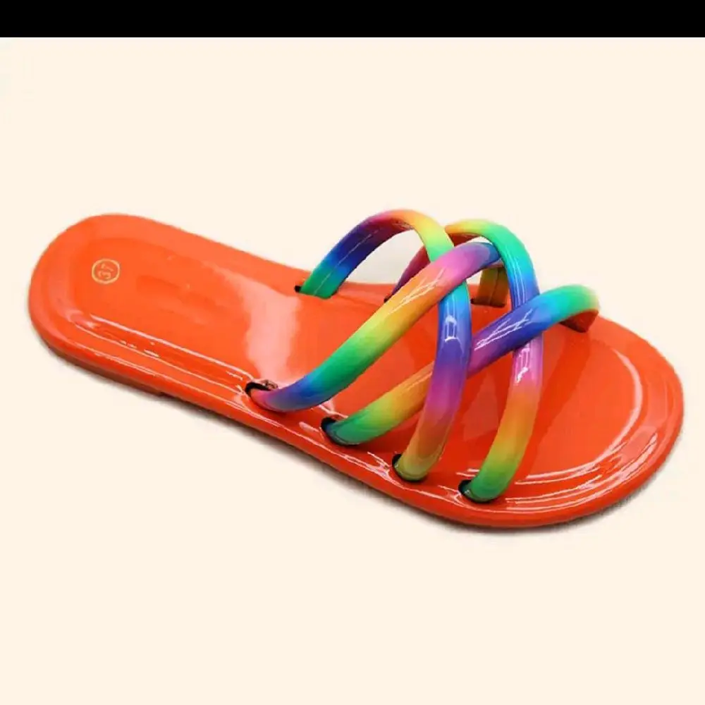 Tanzania Comfortable Flat Shoes - Colorful Rope Strap Design, Red Footwear, Ideal for Girl Fashion