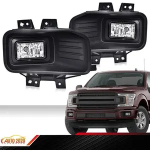 Pair Halogen Fog Lights Driving Lamps LH & RH Fit For 2018-2020 Ford F150 Pickup