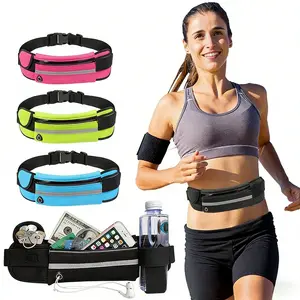 Running Belt for Women and Men, Money Belt and Running Fanny Pack, Hiking Fanny Pack, Holder for Cell Phone, Money, and Keys, Adjustable Belt Pouch fits Most Phone and Waist Sizes