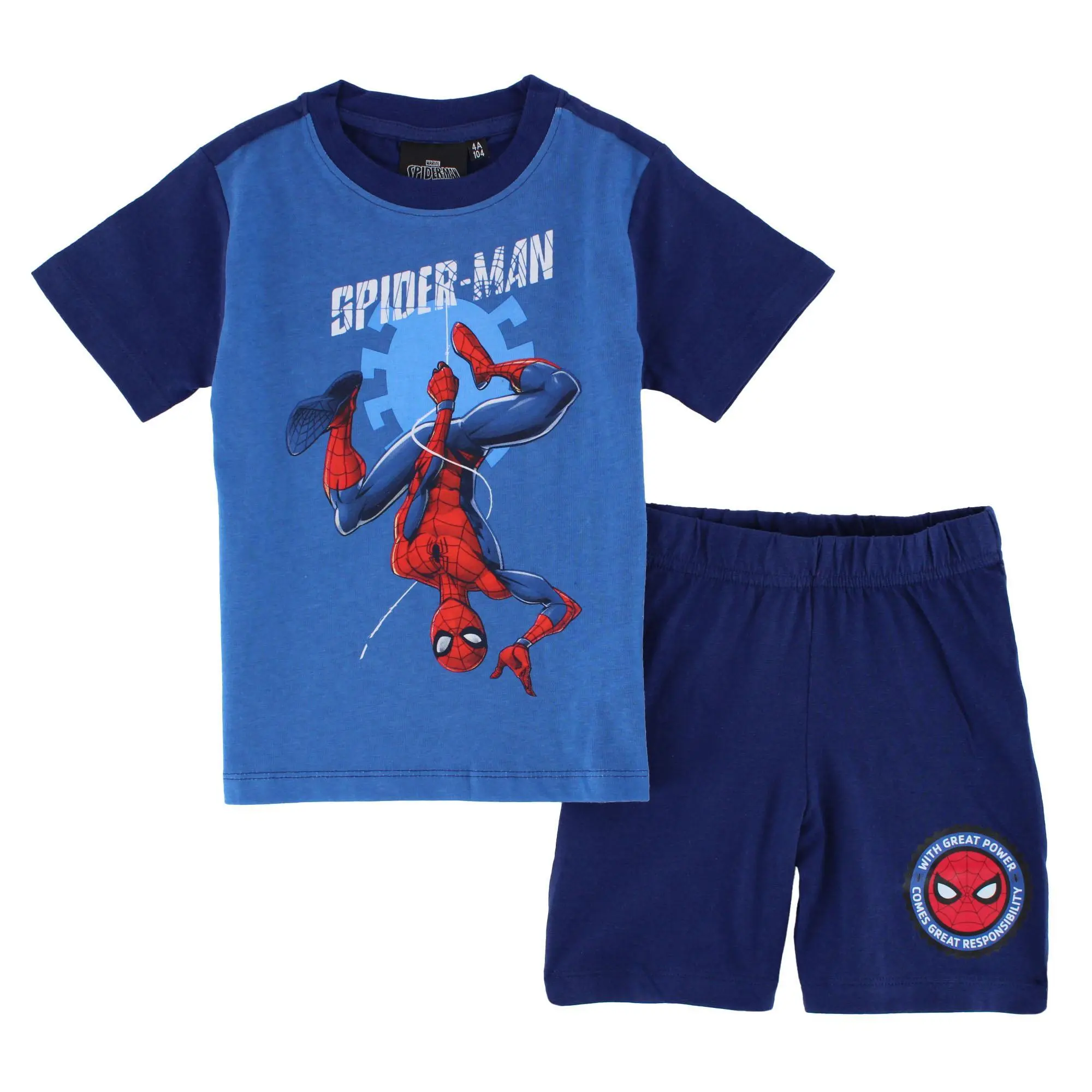 Textiel Trade Boys' Toddler Cartoon Pattern Sleepwear Set - Spiderman Short Pajamas, Long-Leg Pajamas, Cartoon Pattern Pajamas