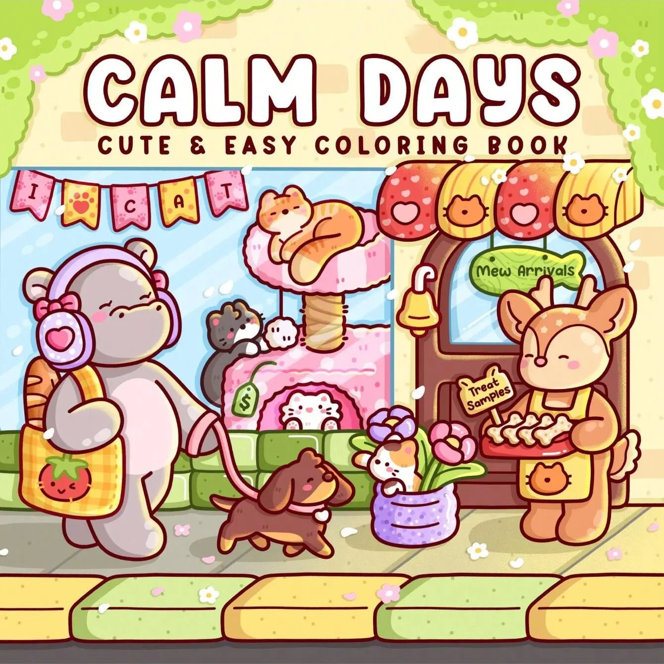 1pc CALM DAUS Cute Character Focus Coloring Book For Adults And Kids, Beginners, Easy Coloring Book, Creativity, Stress, Simple And Big Designs For Relaxat, Relaxing Coloring Pages, Christmas gift
