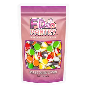 Freeze Dried Candy Tarts Crunchy - Mix 4oz Resealable Snack Bag -  Cherry, Lemon, Lime, Orange, Grape Sweet Crunch Assortment Treat Gift