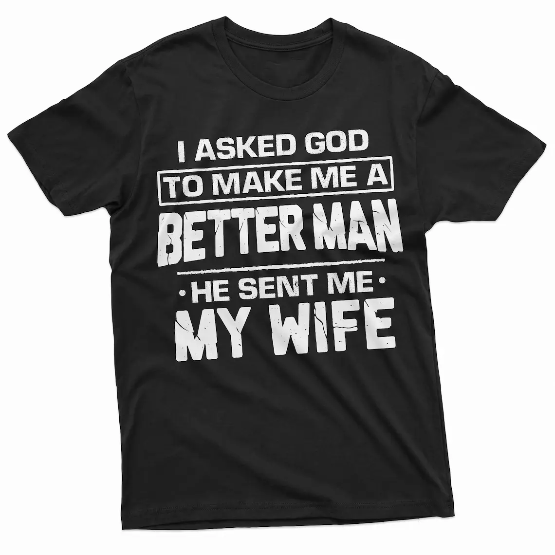 Men's Short-Sleeve Menswear T-Shirt - Funny Gifts for Him, Anniversary Laugh Present for Husband from Wife (Birthday Surprise for Hubby)