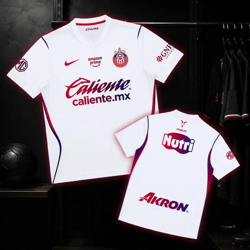 White Chivas Away Home Soccer Shirt 26-27, Football Jersey, Game Day Sports Top, Liga MX Fan Gear White Chivas Away Home Soccer Shirt 26-27, Football Jersey, Game Day Sports Top, Liga MX Fan Gear