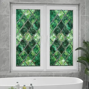 Leaf Pattern Glass Sticker, Static Cling Privacy Glass Film, Decorative Sticker for Home Living Room Bathroom Kitchen, Ornaments