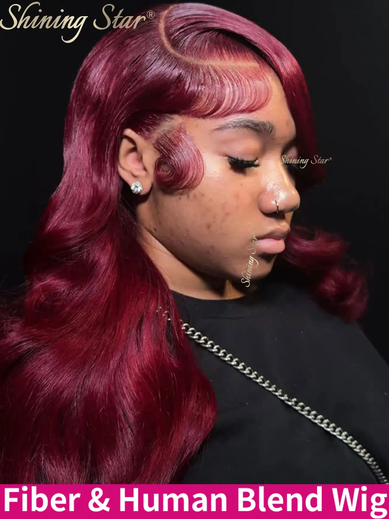 【Blend】Burgundy Red 9X6 Wear And Go Glueless Lace Front Human Hair Wig 13X4 Pre Plucked Transparent Lace Colored Body Wave 13X6 Hd Lace Frontal Wigs For Women