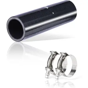 3"ID 6" Length  Coupler Hose with 2 Stainless T-Bolt Clamp,Universal 4-Ply Reinforced  Turbo Intercooler Pipe Coupler  Radiator Industrial Hydraulic Hose