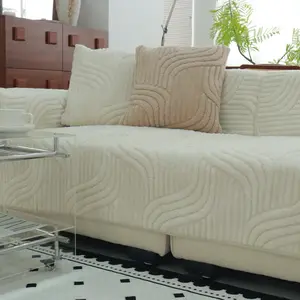 【MeridianHome】Solid Color Sofa Cover, 1 Count Thickened Non-slip Sofa Cushion Cover, Dustproof Sofa Protector, Couch Sofa Protector for Home Living Room Office
