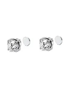 Rhinestone Decorated Stud Earrings, Magnetic Design Stud Earrings, Fashion Accessories For Both Men & Women, Stud Earring Jewelry, Ear Studs