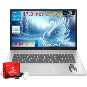 HP 17 Laptop Computer for Business, 32GB RAM, 2TB SSD, Intel Core i5-1334U, 17.3" FHD Anti-Glare Display, Windows 11 Pro, Backlit Keyboard, Fingerprint, Numeric Keypad, Camera