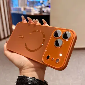 For iPhone 17 Pro Max 17 Pro 16 Pro Max 16 Pro 15 14 13 Smartphone Case Glossy Large Window Frosted Magnetic Full Protection Hard Shockproof Cover Accessories