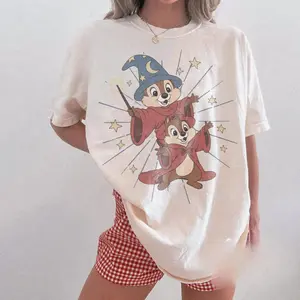 Cartoon Chipmunks Sorcerer Costume T-Shirt, Family Trip Matching Graphic Tee, Fun Vacation Shirt 2026, Cute Unisex Shirt for Men & Women