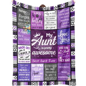 Aunt Gifts, Auntie Gift Ideas, Gifts for Aunt from Niece/Nephew, Auntie Birthday Gift, Soft Throw Blankets