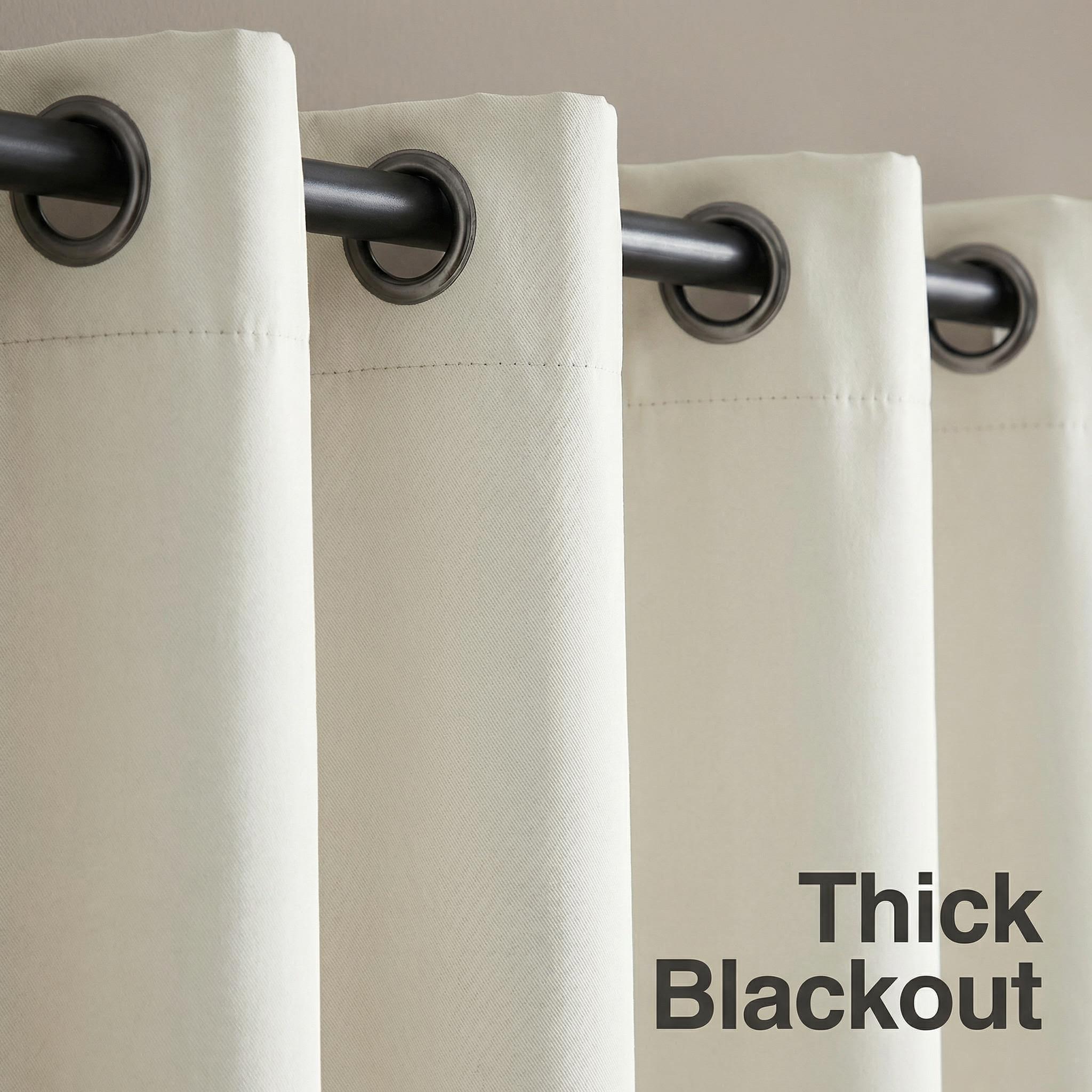 Curtain Club 8 Panels 52x84inch Curtain Fabric + Chiffon Set: 4 panels are plain blackout fabric, 4 panels are chiffon. With silver heat transfer finish, allowing light to pass through. The set can provide both blackout and decorative effects. FT2599+L28