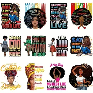 12 PCS Bible Verse Iron on Patches Religious Christian Heat Transfer for T shirt Jeans Jackets