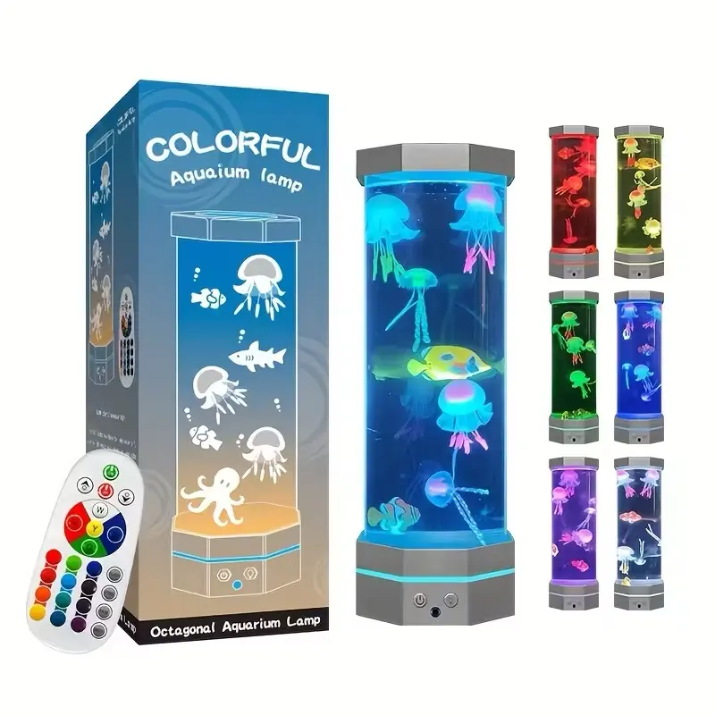 LED Fantasy Jellyfish Lamp – 15” Color-Changing Sensory Aquarium Light for Relaxation & Mood Boost