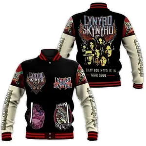 Lynyrd Skynyrd Rock Band American Baseball Jacket, Special Varsity Jacket Baseball Varsity Jacket Unisex Streetwear Button Up Casual Lightweight Trend 2026