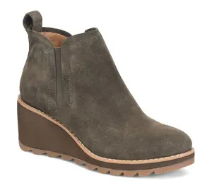 Sofft Water Resistant Leather Wedge Bootie- Emma