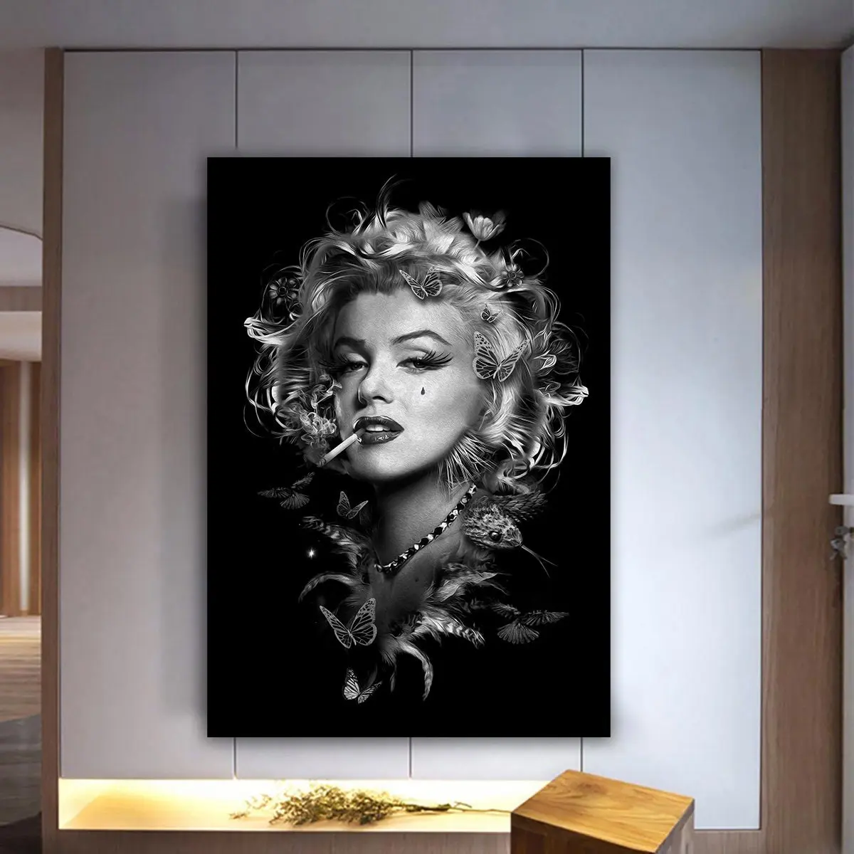 Marilyn Monroeeeee Print Art, Wall Art, Marilyn's Poster, Famous Wall Decor, Home Decor, Smoking Woman Art Poster No Frame