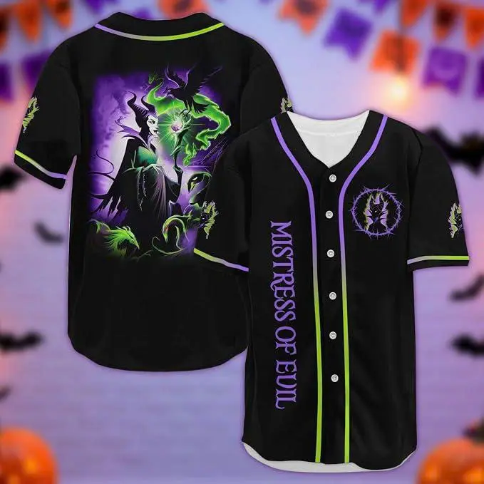 Dark Fantasy Sorceress Baseball Jersey, Gothic Enchanted Queen Graphic Button-Up Shirt, Mystic Witch Unisex Sports Jersey, Halloween Cosplay Gift