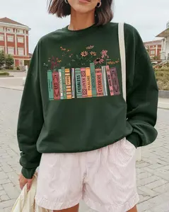 Albums Books Sweatshirt, Trendy Floral Book Lover Crewneck Gift Hoodie HAT2608